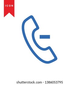 Phone icon, vector illustration. Flat design style - Vector