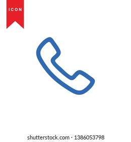 Phone icon, vector illustration. Flat design style - Vector