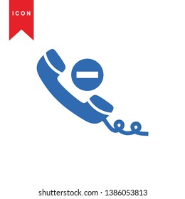 Phone icon, vector illustration. Flat design style - Vector