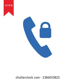 Phone icon, vector illustration. Flat design style - Vector