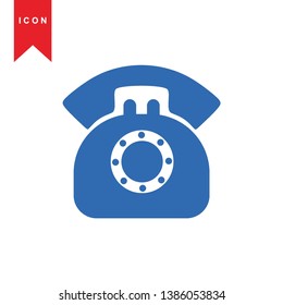 Phone icon, vector illustration. Flat design style - Vector
