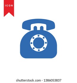 Phone icon, vector illustration. Flat design style - Vector