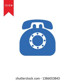 Phone icon, vector illustration. Flat design style - Vector