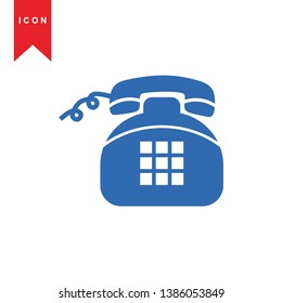 Phone icon, vector illustration. Flat design style - Vector
