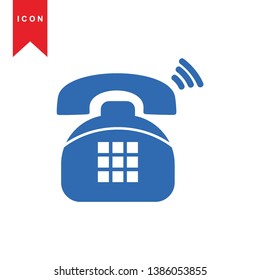 Phone icon, vector illustration. Flat design style - Vector