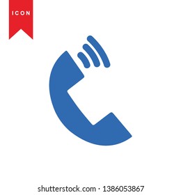 Phone icon, vector illustration. Flat design style - Vector