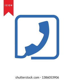 Phone icon, vector illustration. Flat design style - Vector