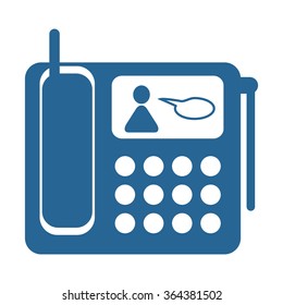 phone icon, vector illustration. Flat design style