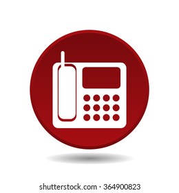 phone icon, vector illustration. Flat design style