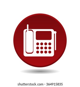 phone icon, vector illustration. Flat design style