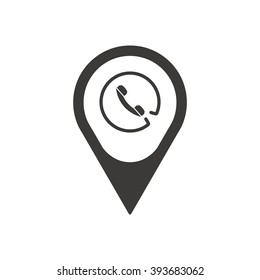   phone  icon, vector illustration. Flat design  