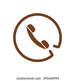   phone  icon, vector illustration. Flat design  