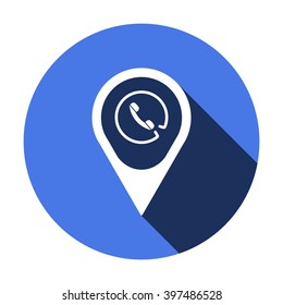   phone  icon, vector illustration. Flat design 