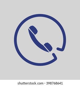  phone  icon, vector illustration. Flat design  