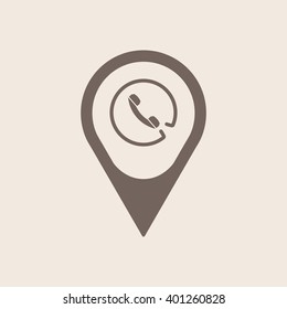   phone  icon, vector illustration. Flat design  