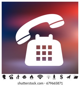 phone icon, vector illustration. Flat design style.