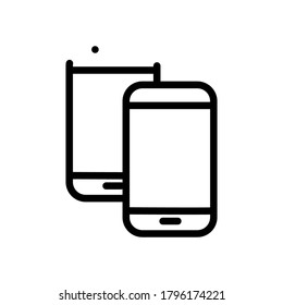 Telefonikonvektorgrafik einzeln auf weißem Hintergrund