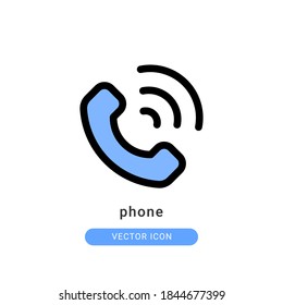 Telefonsymbol, Vektorgrafik. Farbdesign des Telefone-Symbols.