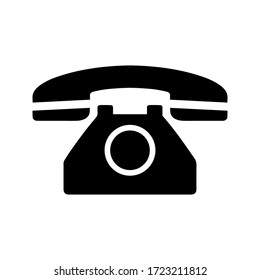 Ilustración del vector de icono de teléfono en fondo en blanco. icono editable.