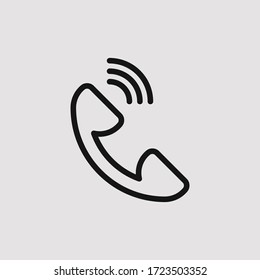 Telefonische Vektorgrafik-Symbol auf unscharfem Hintergrund. bearbeitbares Symbol.