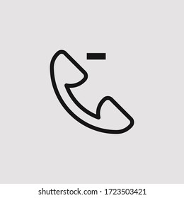 Ilustración del vector de icono de teléfono en fondo en blanco. icono editable.