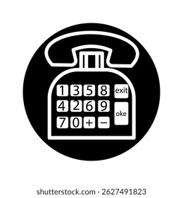 phone icon . vector illustration, pictogram isolated on white background. color editable