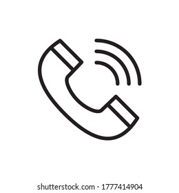 Ilustración del vector del icono del teléfono en el diseño moderno