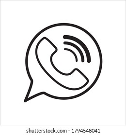 Ilustración del vector del icono del teléfono en el diseño moderno