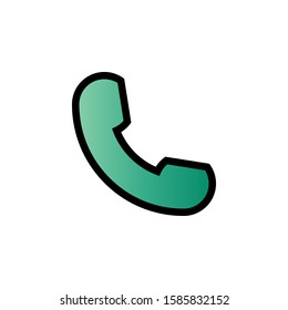 Phone icon vector isolated on white background