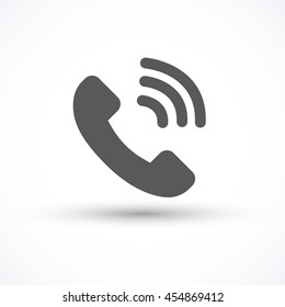 Phone icon vector isolated on white background. Telephone symbol for your design, logo, application, UI.