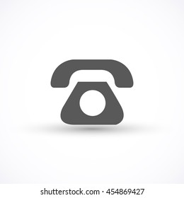 Phone icon vector isolated on white background. Telephone symbol for your design, logo, application, UI.