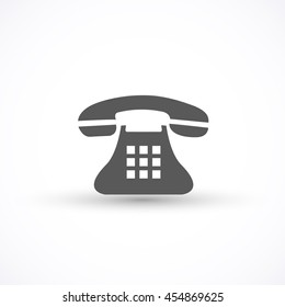 Phone icon vector isolated on white background. Telephone symbol for your design, logo, application, UI.