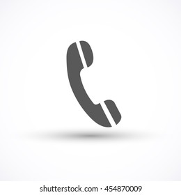 Phone icon vector isolated on white background. Telephone symbol for your design, logo, application, UI.
