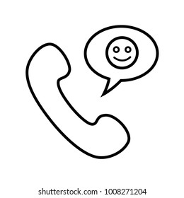 phone icon vector line art