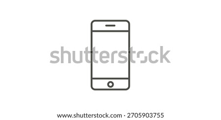 Phone icon vector. Line smartphone symbol. Trendy flat telephone outline ui sign design. Thin linear smartphone graphic pictogram for web site, mobile application. Logo illustration. Eps10.