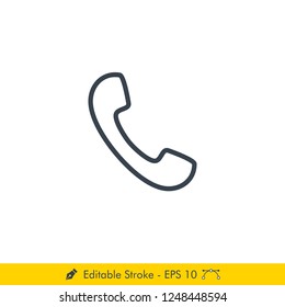 Phone Icon / Vector - In Line / Stroke Design