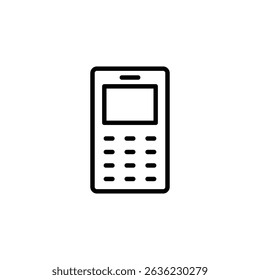 phone icon vector. in line style design on white background. vector illustration
