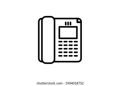 Icono de teléfono. Signo lineal vectorial, símbolo, logotipo de teléfono para concepto móvil y diseño web. Icono para el sitio web de la tienda de electrodomésticos, gadgets y electrónica.