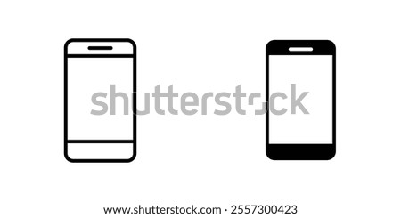Phone Icon vector. liner and flat style icons set.