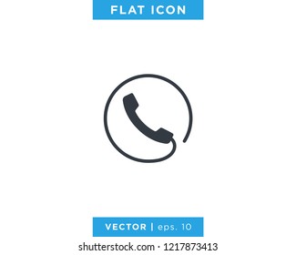 Phone Icon Vector Logo Design Template.