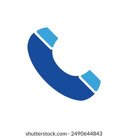 icono del teléfono Vector o logotipo ilustración glifo azul color estilo	