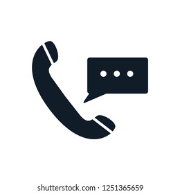 Phone icon vector logo template flat style