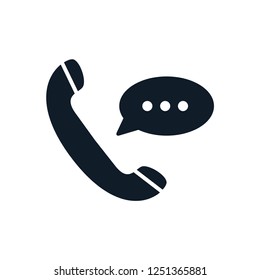 Phone icon vector logo template flat style