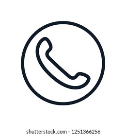 Phone icon vector logo template flat style
