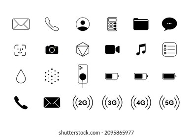 Phone icon vector. Mobile phone symbol collection. Vector illustration set icon on a white background.