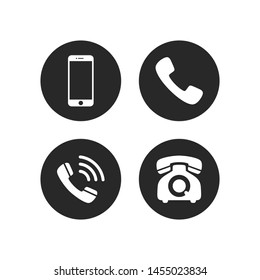 Phone icon vector. Mobile phone and telephone symbol pack