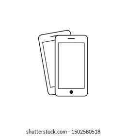 Phone icon vector. Mobile phone and telephone symbol