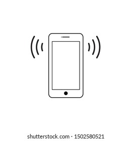 Phone icon vector. Mobile phone and telephone symbol