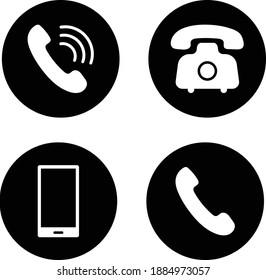 Vector de icono de teléfono. Teléfono móvil y paquete de símbolos de teléfono