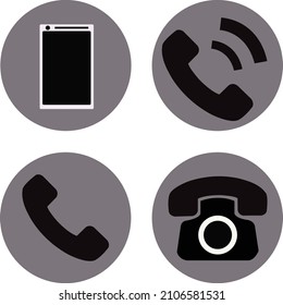 Vector de icono de teléfono. Teléfono móvil y paquete de símbolos de teléfono